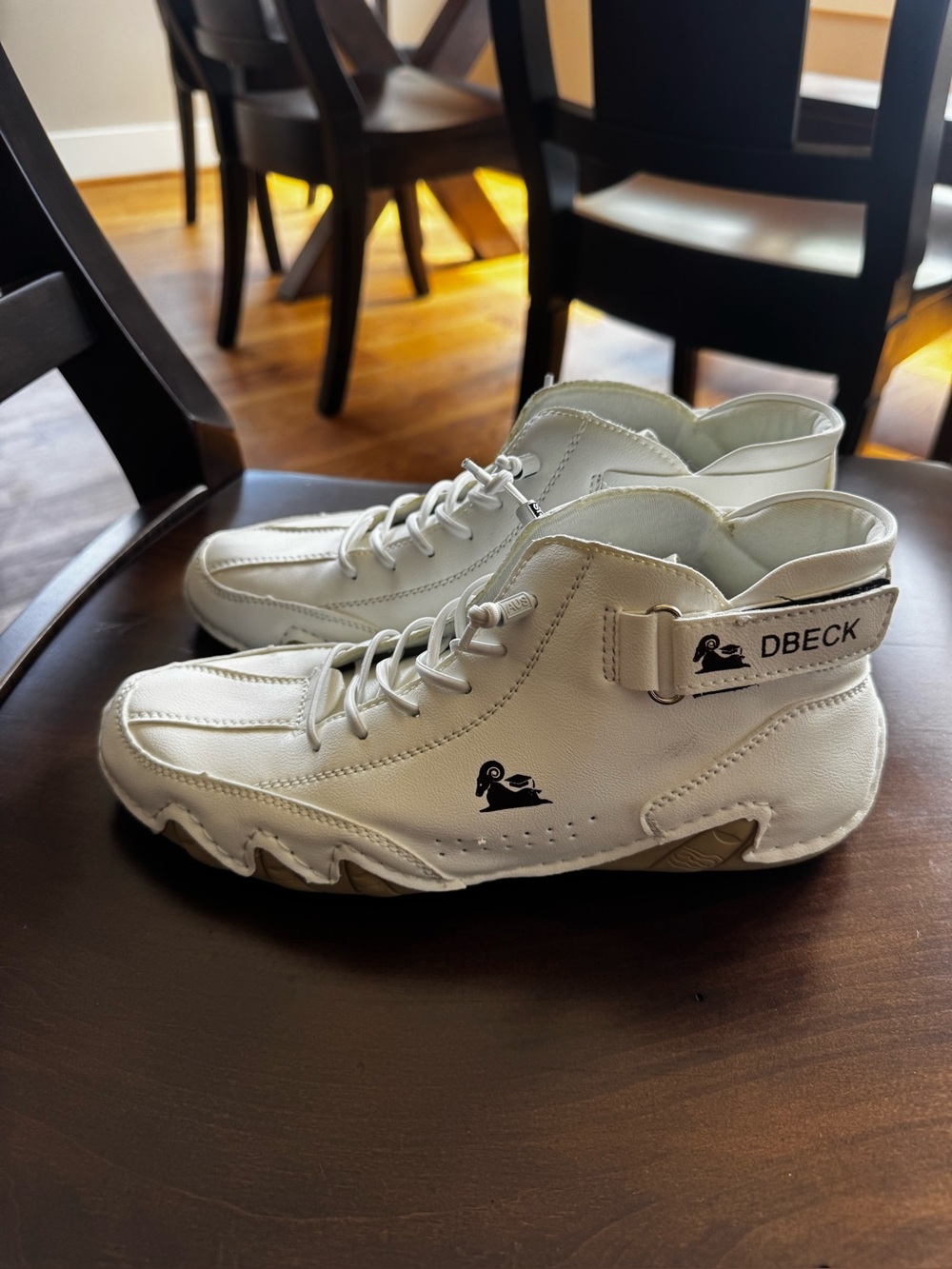 DBECK White High-Top Athletic Sneakers